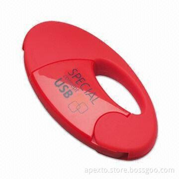 Plastic Keychain Unique Latest USB Flash Drive with 16GB Storage Capacity, Supports Password Protect